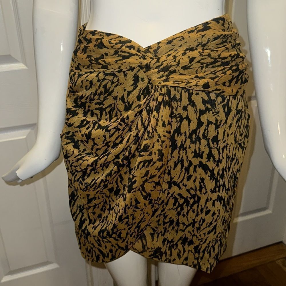 Zara animal print mini skirt
